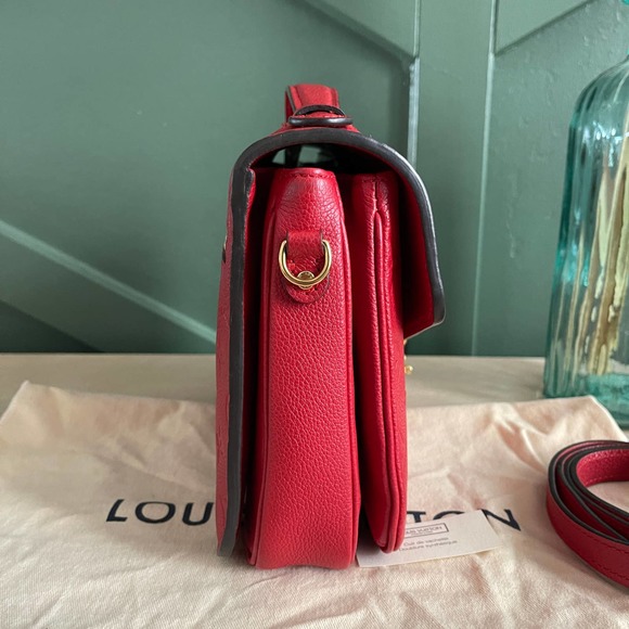 ❌SOLD❌Louis Vuitton Pochette Metis Empreinte Red Cerise Leather Bag DU0198 - Picture 4 of 15